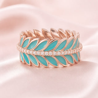 Turquoise Laurel Crown Ring