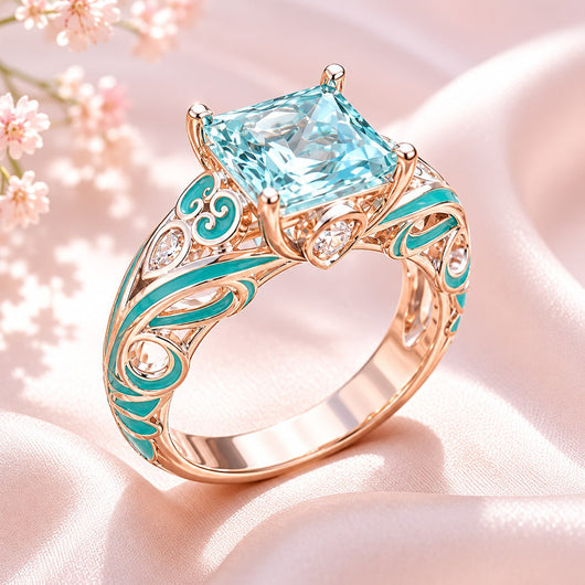 Turquoise Laurel Crown Ring