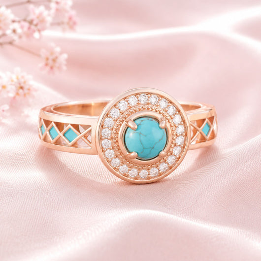 TURQUOISE DESERT HALO RING