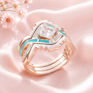 MOISSANITE CASCADE RIDGE RING