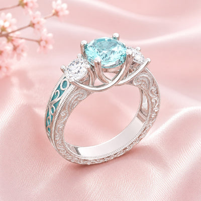 AQUAMARINE HERITAGE RING