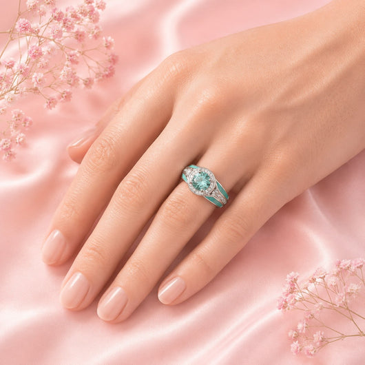 TURQUOISE HORIZON BAND RING